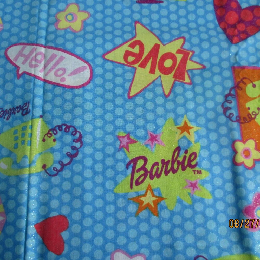 Barbie Glitter Fabric/Mattel 2001/45x98/New